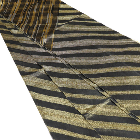 袋帯 リサイクル 帯丈476cm ポイント柄 網かけ織彩綿 ゴールド LLサイズ 不明 Aランク お洒落