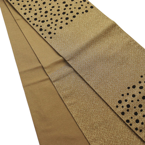 袋帯 リサイクル 帯丈434cm ポイント柄 ドット柄 ゴールド Sサイズ 正絹 Sランク お洒落 カジュアル