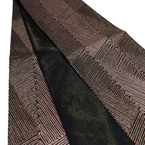 袋帯 リサイクル 帯丈442cm 全通 本場奄美大島泥染絣 無月 ブラウン Mサイズ 正絹 Sランク お洒落