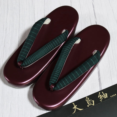 草履 新品 レッド 新品・未使用品 大島紬