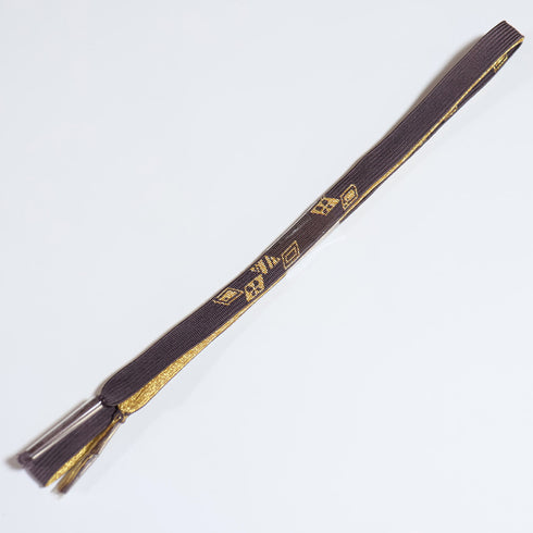 帯締め リサイクル お洒落 平組紐 パープル 正絹 新品・未使用品