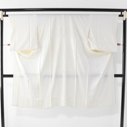 長襦袢 長襦袢 身丈120.5cm 裄65.8cm 袷 玩具や民芸品の地紋柄 アイボリー Mサイズ 正絹 袖無双 Aランク