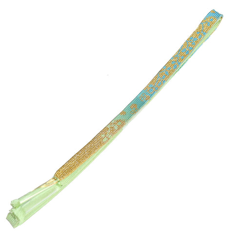 帯締め リサイクル 平組紐 グリーン 正絹 新品・未使用品