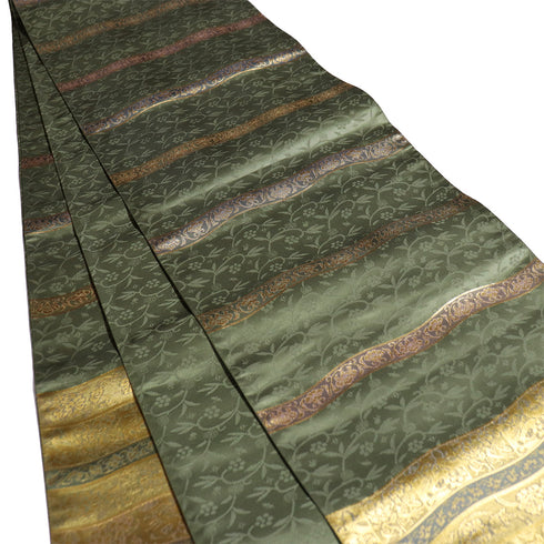 袋帯 リサイクル 帯丈444cm 六通 ポイント柄 本金箔名物裂 利休間道 ウェーブ箔 ゴールド Mサイズ 正絹 Sランク フォーマル お洒落