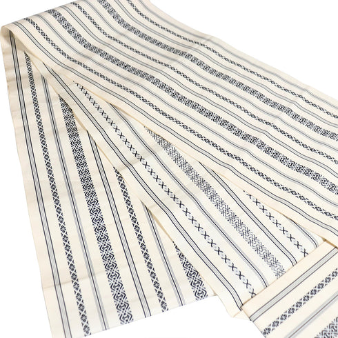 名古屋帯 リサイクル 帯丈360cm 全通 博多織 ベージュ Mサイズ 正絹 Sランク お洒落 カジュアル