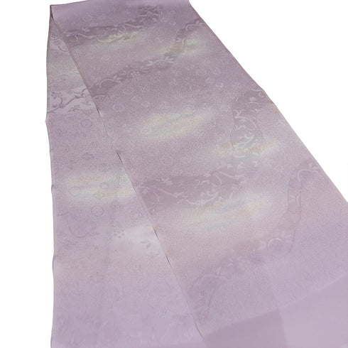 帯締め・帯揚げセット リサイクル 平組紐 ちりめん ピンク 正絹 新品・未使用品 地紋