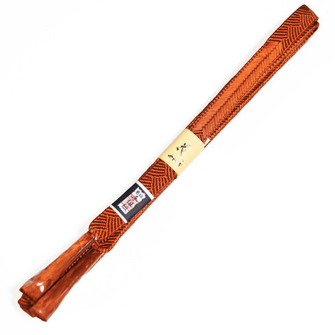 帯締め お洒落 平組紐 オレンジ 正絹 新品・未使用品