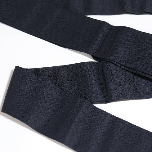 角帯 リサイクル 帯丈396cm 全通 本場筑前博多織 ネイビー SSサイズ 正絹 未使用品 カジュアル お洒落