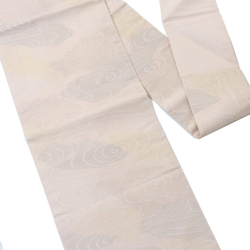 名古屋帯 リサイクル 帯丈356cm 六通 夏用 観世水柄 紋紗織 ピンク Sサイズ 不明 Aランク フォーマル