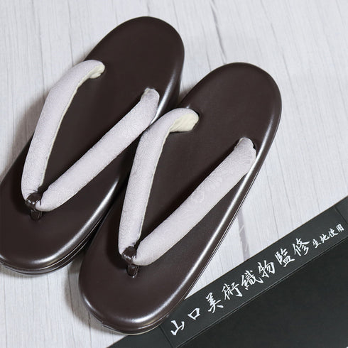 草履 新品 お洒落 ブラウン 新品・未使用品 山口美術織物監修