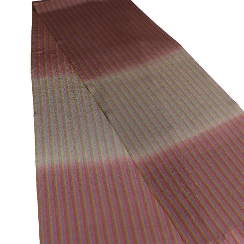 帯締め・帯揚げセット リサイクル 平組紐 ちりめん 多色 正絹 新品・未使用品 縞模様