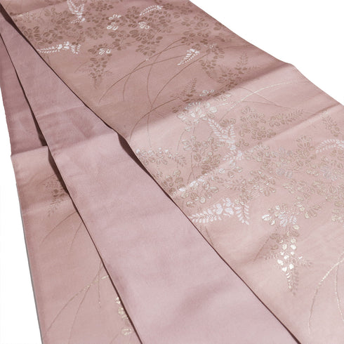 名古屋帯 リサイクル 帯丈430cm 六通 萩柄 ピンク LLサイズ 不明 Sランク フォーマル