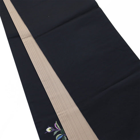 袋帯 リサイクル 帯丈442cm ポイント柄 薔薇柄 刺繍 Thumori Chisato ブラック Mサイズ 正絹 Sランク お洒落