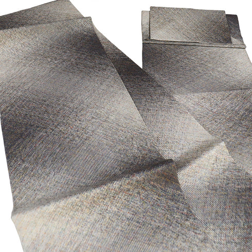 名古屋帯 リサイクル 帯丈378cm 全通 グレー Mサイズ 正絹 Sランク お洒落