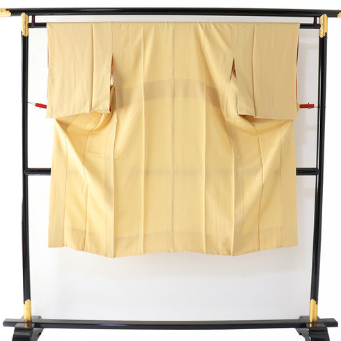 長襦袢 リサイクル 長襦袢 身丈122cm 裄62cm 袷 袖裏色違い イエロー SSサイズ 正絹 Sランク