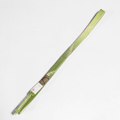 帯締め リサイクル セミフォーマル 平組紐 グリーン 正絹 新品・未使用品