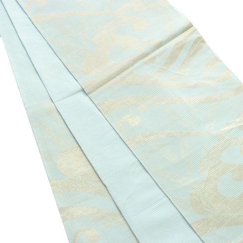 袋帯 リサイクル 帯丈432cm 六通 波模様 川島織物 ブルー Sサイズ 正絹 Sランク フォーマル お洒落