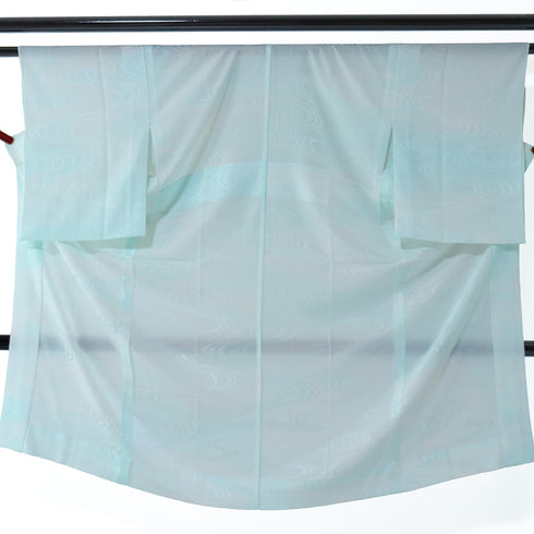 色無地 リサイクル 身丈163cm 裄64.2cm 単衣 長襦袢セット ピンク Lサイズ セミフォーマル お洒落 一つ紋 ポリエステル 洗える着物 バチ衿 Sランク