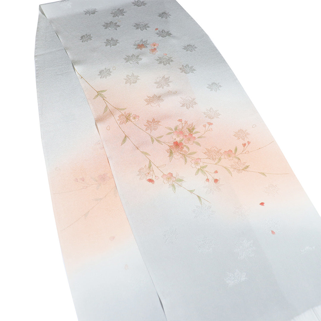 リサイクル 帯揚げ お洒落 ちりめん 正絹 多色 桜柄 ぼかし 新品・未