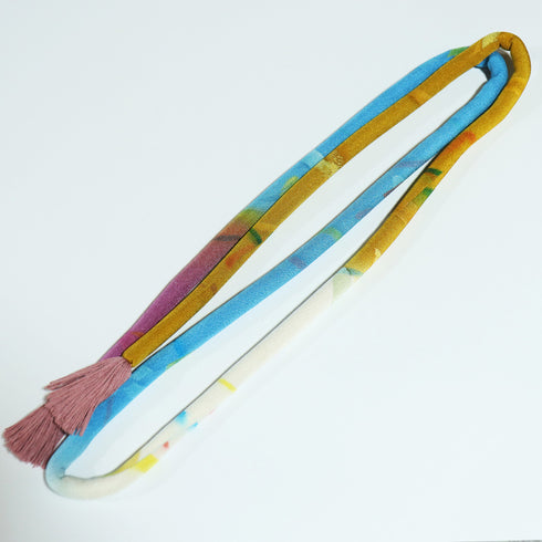 帯締め リサイクル お洒落 丸くげ 多色 正絹 Sランク 五月みどり