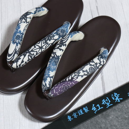 草履 新品 ブラウン 新品・未使用品 紅型染
