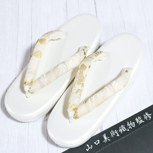 草履 新品 セミフォーマル ホワイト 新品・未使用品 山口美術織物監修