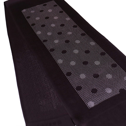 帯締め・帯揚げセット リサイクル 手組紐 パープル 正絹 新品・未使用品 水玉 ストライプ