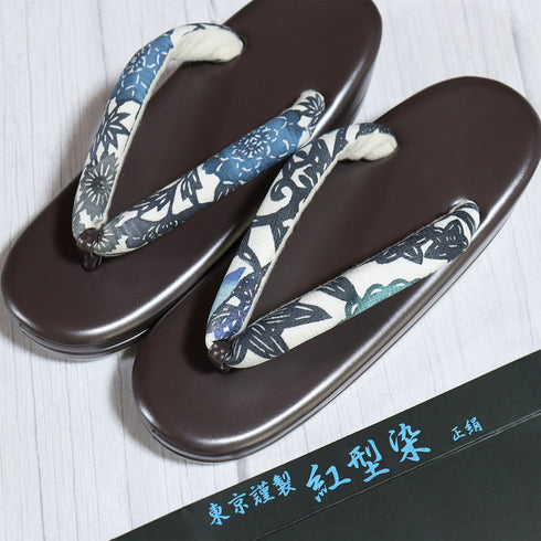 草履 新品 ブラウン 新品・未使用品 紅型染