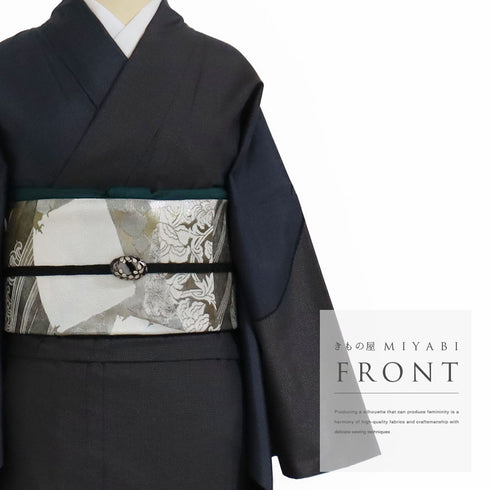 付下げ リサイクル 身丈162.4cm 裄68.8cm 袷 道長取り風柄 紬 多色 Lサイズ お洒落 正絹 広衿 Sランク