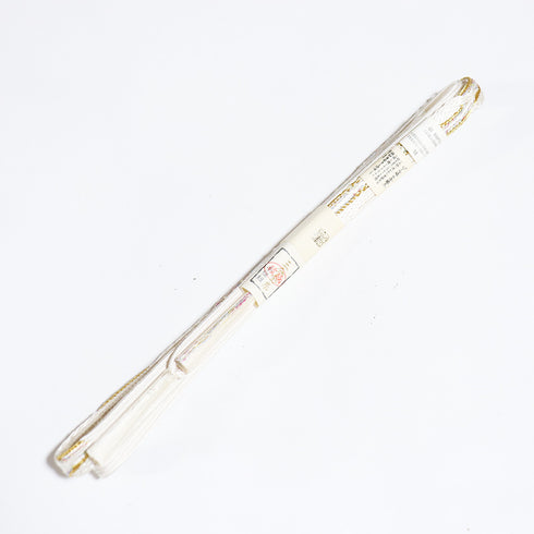 帯締め リサイクル 手組紐 ホワイト 正絹 新品・未使用品 三分金糸