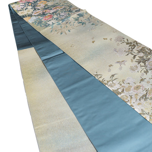 袋帯 リサイクル 帯丈438cm ポイント柄 花柄 多色 Mサイズ 正絹 Sランク フォーマル セミフォーマル