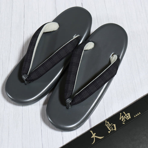 草履 新品 お洒落 グレー 新品・未使用品 大島紬