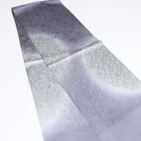 帯揚げ リサイクル お洒落 ちりめん 正絹 ブルー ドットにぼかし柄 新品・未使用品 AG-1229