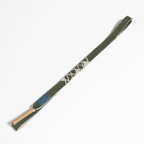 帯締め リサイクル 平組紐 グリーン 正絹 新品・未使用品