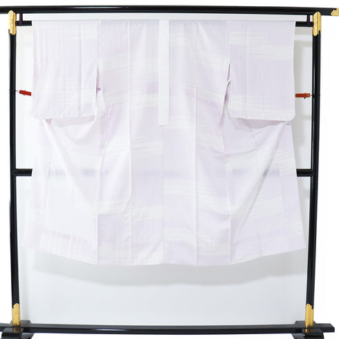 長襦袢 リサイクル 長襦袢 身丈126cm 裄62.6cm 袷 ぼかし柄 後身頃居敷当て付き パープル Sサイズ 正絹 Aランク