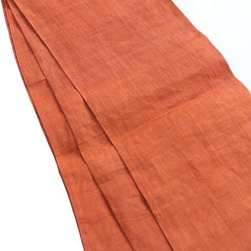 袋帯 リサイクル 帯丈432cm ポイント柄 風景柄 ブラウン Sサイズ 麻 Sランク お洒落 カジュアル