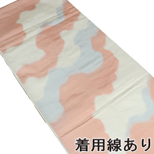 袋帯 リサイクル 帯丈420cm 六通 杜若に花柄 刺繍 ピンク Sサイズ 正絹 Sランク フォーマル