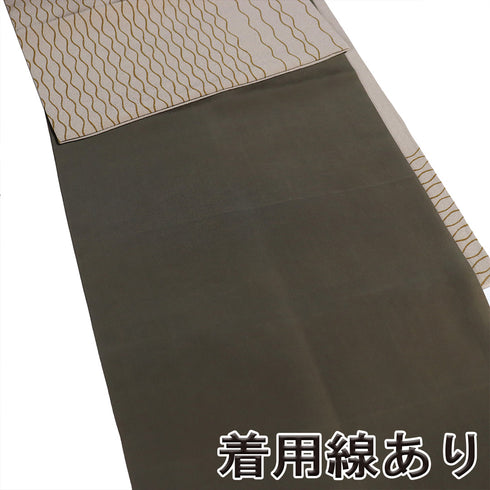 名古屋帯 リサイクル 帯丈370cm ポイント柄 梟柄 染め加工 ブラウン Mサイズ 正絹 Sランク お洒落 カジュアル