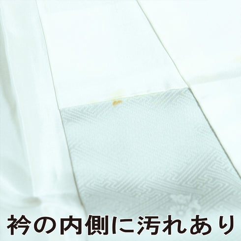 訪問着 リサイクル 身丈159.2cm 裄68.4cm 袷 牡丹に花丸柄 金駒刺繍 箔 ブルー Mサイズ セミフォーマル 正絹 広衿 Aランク