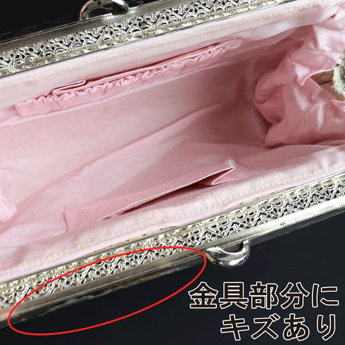 ビーズバック リサイクル 小銭入れセット お洒落 カジュアル 横幅21.5cm 高さ14cm マチ5cm Aランク 和装小物 ET-199