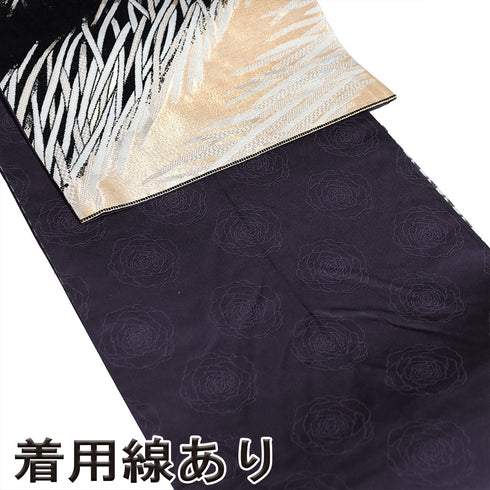 袋帯 リサイクル 帯丈432cm 六通 抽象柄 ブラック Sサイズ 正絹 Sランク お洒落