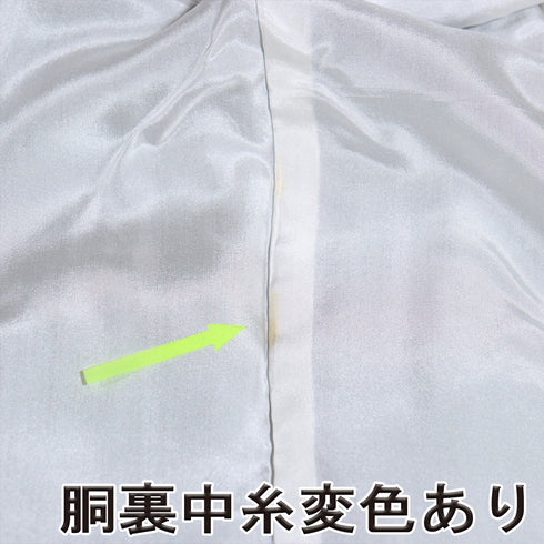 訪問着 リサイクル 身丈158cm 裄66.4cm 袷 花草模様 グリーン Mサイズ セミフォーマル 落款 しつけ糸 正絹 広衿 未使用品