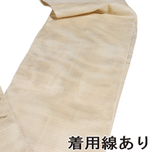 袋帯 リサイクル 帯丈460cm ポイント柄 夏用 花柄 ベージュ LLサイズ 正絹 Sランク お洒落