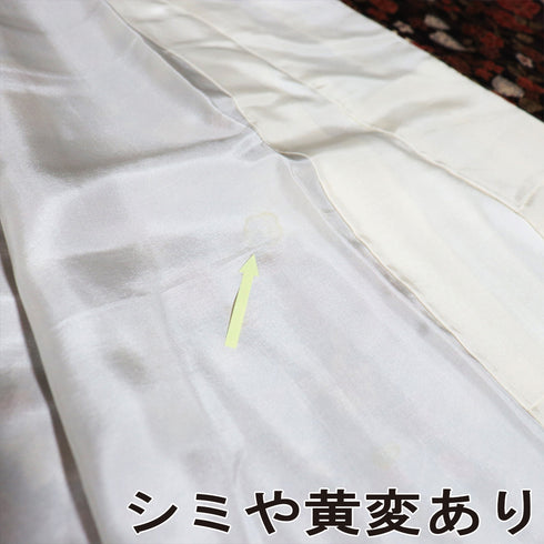 小紋 リサイクル 身丈159.2cm 裄64.8cm 袷 花柄 椿 部分絞り ブラウン Mサイズ お洒落 カジュアル 正絹 広衿 Sランク