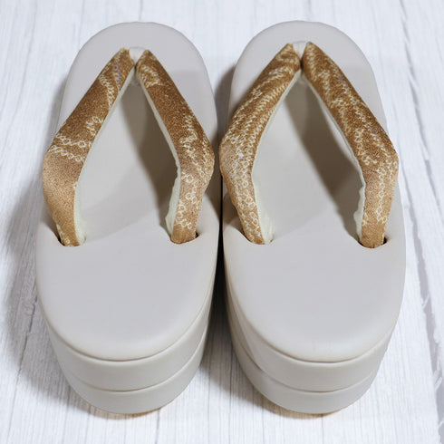 草履 新品 ホワイト 新品・未使用品 藤娘きねたや