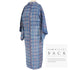 コート リサイクル 身丈123cm 裄64.4cm 単衣 糸瓜衿 ロングコート 絞り ブルー Sサイズ お洒落 正絹 Sランク