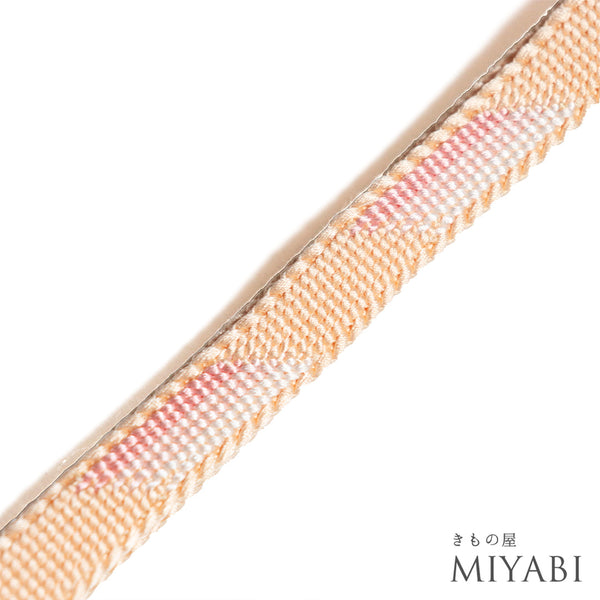 帯締め カジュアル 平組紐 ピンク 正絹 新品・未使用品