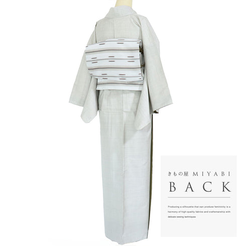 紬 リサイクル 身丈162.5cm 裄65cm 袷 亀甲柄 ホワイト Lサイズ カジュアル お洒落 証紙 正絹 広衿 Sランク