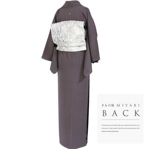 江戸小紋 リサイクル 身丈151.5cm 裄62.4cm 袷 角通し小紋 パープル Sサイズ セミフォーマル お洒落 一つ紋 しつけ糸 正絹 広衿 Sランク