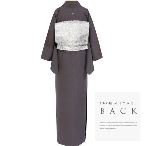 江戸小紋 リサイクル 身丈151.5cm 裄62.4cm 袷 角通し小紋 パープル Sサイズ セミフォーマル お洒落 一つ紋 しつけ糸 正絹 広衿 Sランク